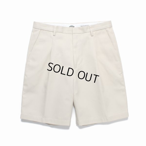 画像2: WACKO MARIA/DICKIES / PLEATED SHORT TROUSERS（OFF WHITE）［ワンタックショートトラウザース-25春夏］