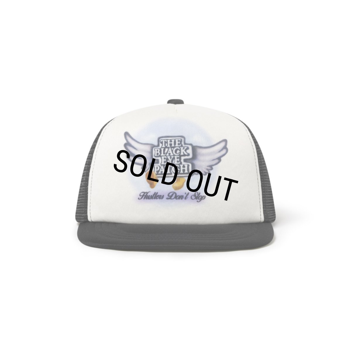画像1: BlackEyePatch/FLYING OG BOY AIRBRUSHED MESH CAP（WHITE/BLACK） (1)
