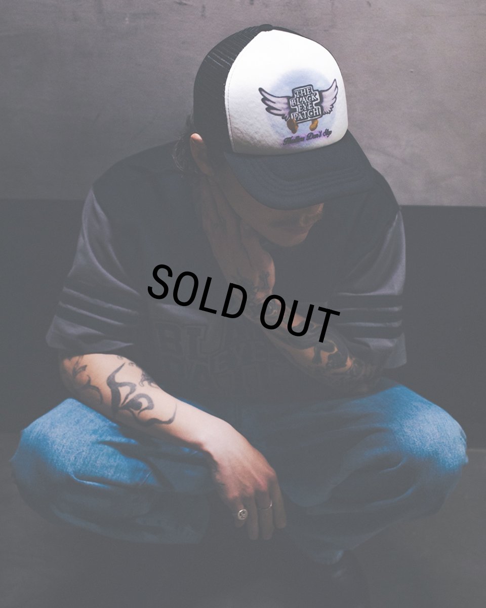 画像3: BlackEyePatch/FLYING OG BOY AIRBRUSHED MESH CAP（WHITE/BLACK） (3)