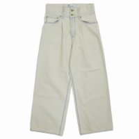 DAIRIKU/"Ice Wash" W-Velt Wide Denim Pants（Ice Wash）［ダブルベルトワイドデニムパンツ-25春夏］