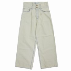 画像1: 【30％OFF】DAIRIKU/"Ice Wash" W-Velt Wide Denim Pants（Ice Wash）［ダブルベルトワイドデニムパンツ-25春夏］ (1)