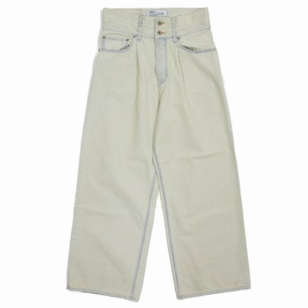 画像1: DAIRIKU/"Ice Wash" W-Velt Wide Denim Pants（Ice Wash）［ダブルベルトワイドデニムパンツ-25春夏］