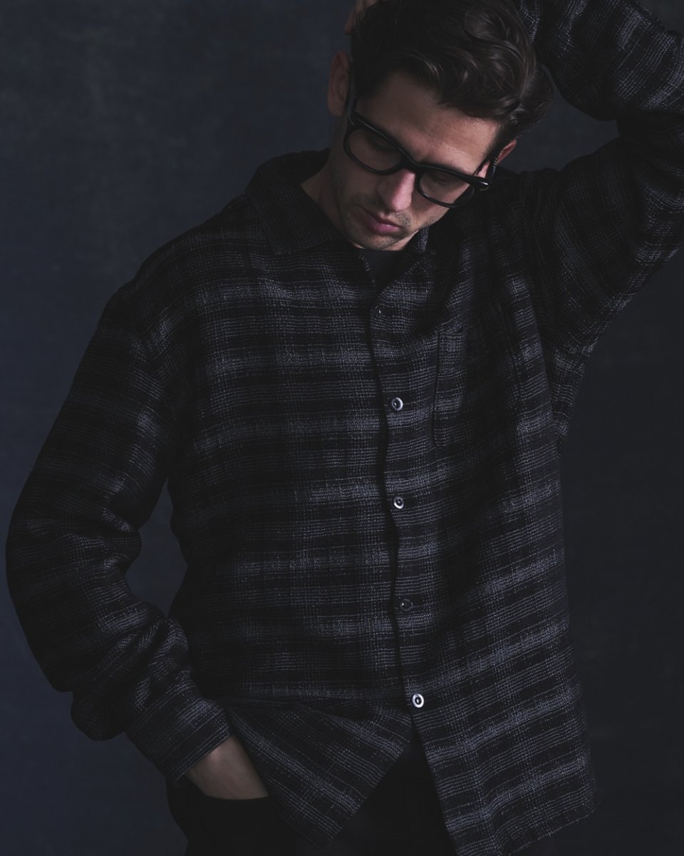 画像9: RATS/OMBRE CHECK SHIRT（BLACK/GRAY CHECK）［オンブレチェックシャツ-25春夏］ (9)