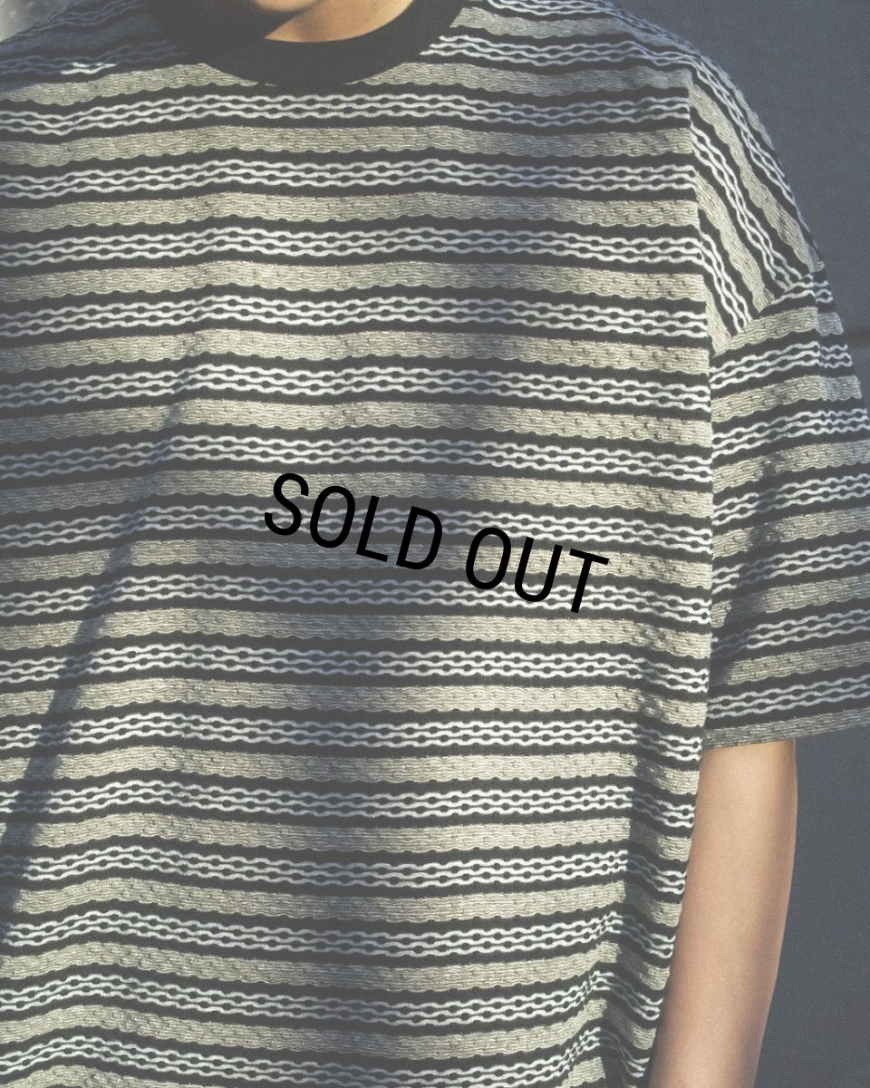 画像4: COOTIE PRODUCTIONS/Jacquard Border S/S Tee（Black）［ジャガードボーダーT-25春夏］ (4)