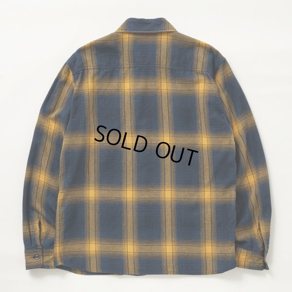 画像2: RATS/COTTON LINEN CHECK SHIRT（NAVY/YELLOW CHECK）［コットンリネンチェックシャツ-25春夏］