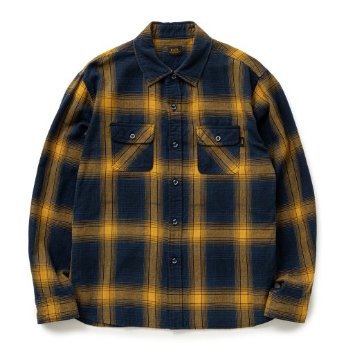 他の写真1: RATS/COTTON LINEN CHECK SHIRT（NAVY/YELLOW CHECK）［コットンリネンチェックシャツ-25春夏］