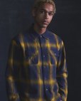 画像8: RATS/COTTON LINEN CHECK SHIRT（NAVY/YELLOW CHECK）［コットンリネンチェックシャツ-25春夏］
