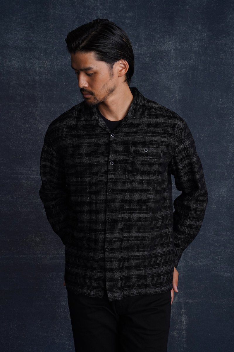 画像3: RATS/OMBRE CHECK SHIRT（BLACK/GRAY CHECK）［オンブレチェックシャツ-25春夏］