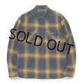 RATS/COTTON LINEN CHECK SHIRT（NAVY/YELLOW CHECK）［コットンリネンチェックシャツ-25春夏］