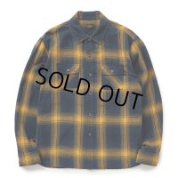 RATS/COTTON LINEN CHECK SHIRT（NAVY/YELLOW CHECK）［コットンリネンチェックシャツ-25春夏］
