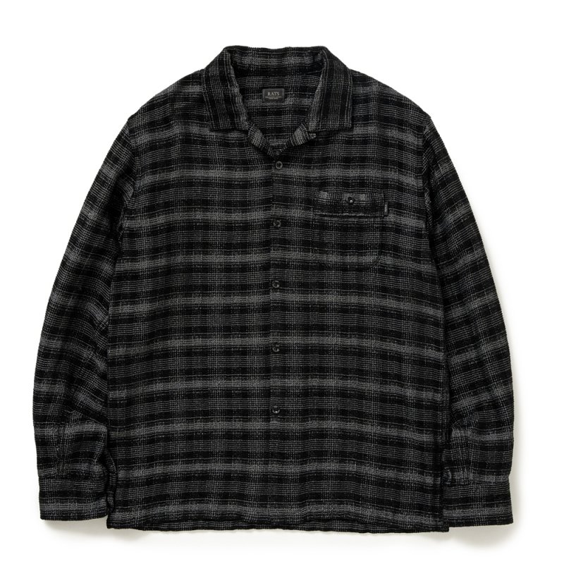 画像1: RATS/OMBRE CHECK SHIRT（BLACK/GRAY CHECK）［オンブレチェックシャツ-25春夏］