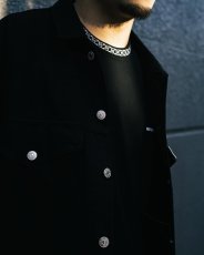 画像5: COOTIE PRODUCTIONS/Jacquard Neck S/S Tee（Black）［ジャガードネックT-25春夏］ (5)