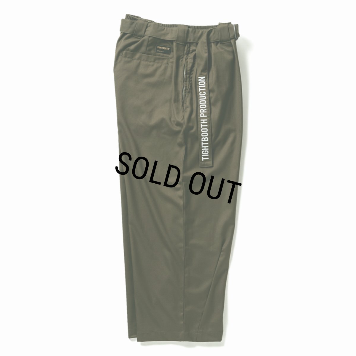 画像2: 【30%OFF】TIGHTBOOTH/BAGGY SLACKS（Olive）［バギースラックス-24秋冬］ (2)