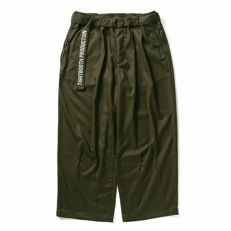 画像1: 【30%OFF】TIGHTBOOTH/BAGGY SLACKS（Olive）［バギースラックス-24秋冬］