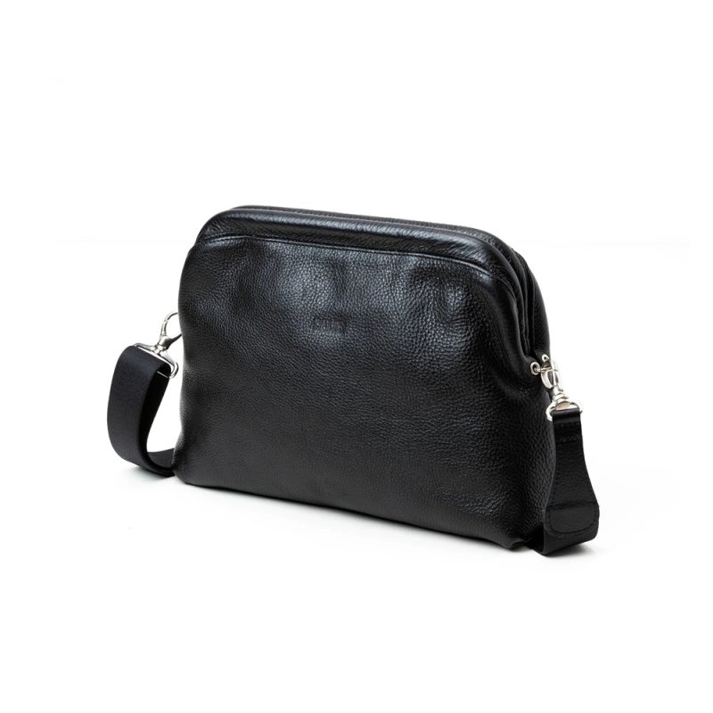 画像2: CALEE/STUDS LEATHER SHOULDER BAG ＜INTERNAL FLEX FRAME TYPE＞（BLACK）［レザーショルダーバッグ-25春夏］