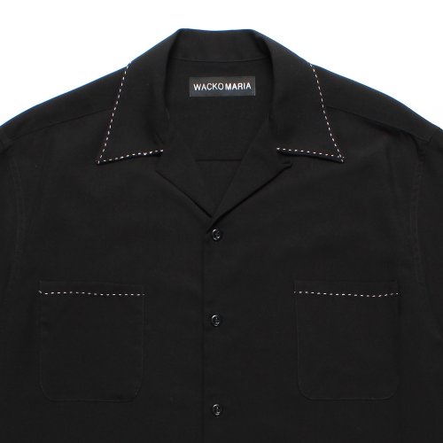 他の写真2: WACKO MARIA/50'S OPEN COLLAR SHIRT（BLACK）［ピンポイントステッチ50'Sオープンカラーシャツ-25春夏］