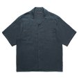 画像1: WACKO MARIA/50'S OPEN COLLAR SHIRT（NAVY）［ピンポイントステッチ50'Sオープンカラーシャツ-25春夏］ (1)