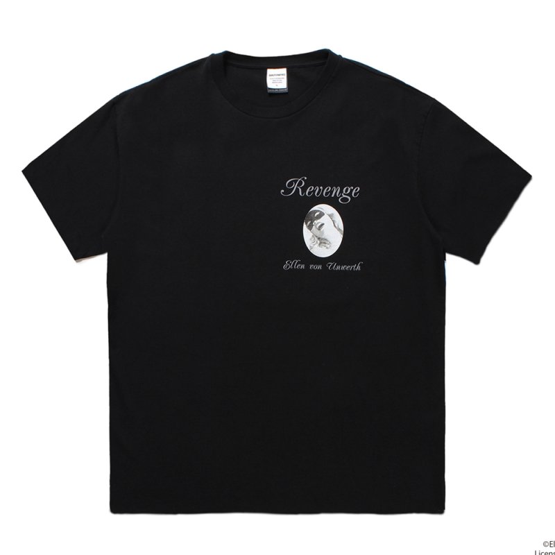画像1: WACKO MARIA/ELLEN VON UNWERTH / WASHED HEAVY WEIGHT T-SHIRT（BLACK）［プリントT-25春夏］