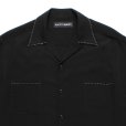 画像2: WACKO MARIA/50'S OPEN COLLAR SHIRT（BLACK）［ピンポイントステッチ50'Sオープンカラーシャツ-25春夏］ (2)