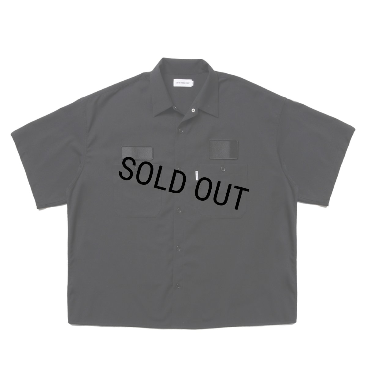 画像1: COOTIE PRODUCTIONS/Leno Cloth Error Fit Work S/S Shirt（Black）［エラーフィットワークシャツ-25春夏］ (1)