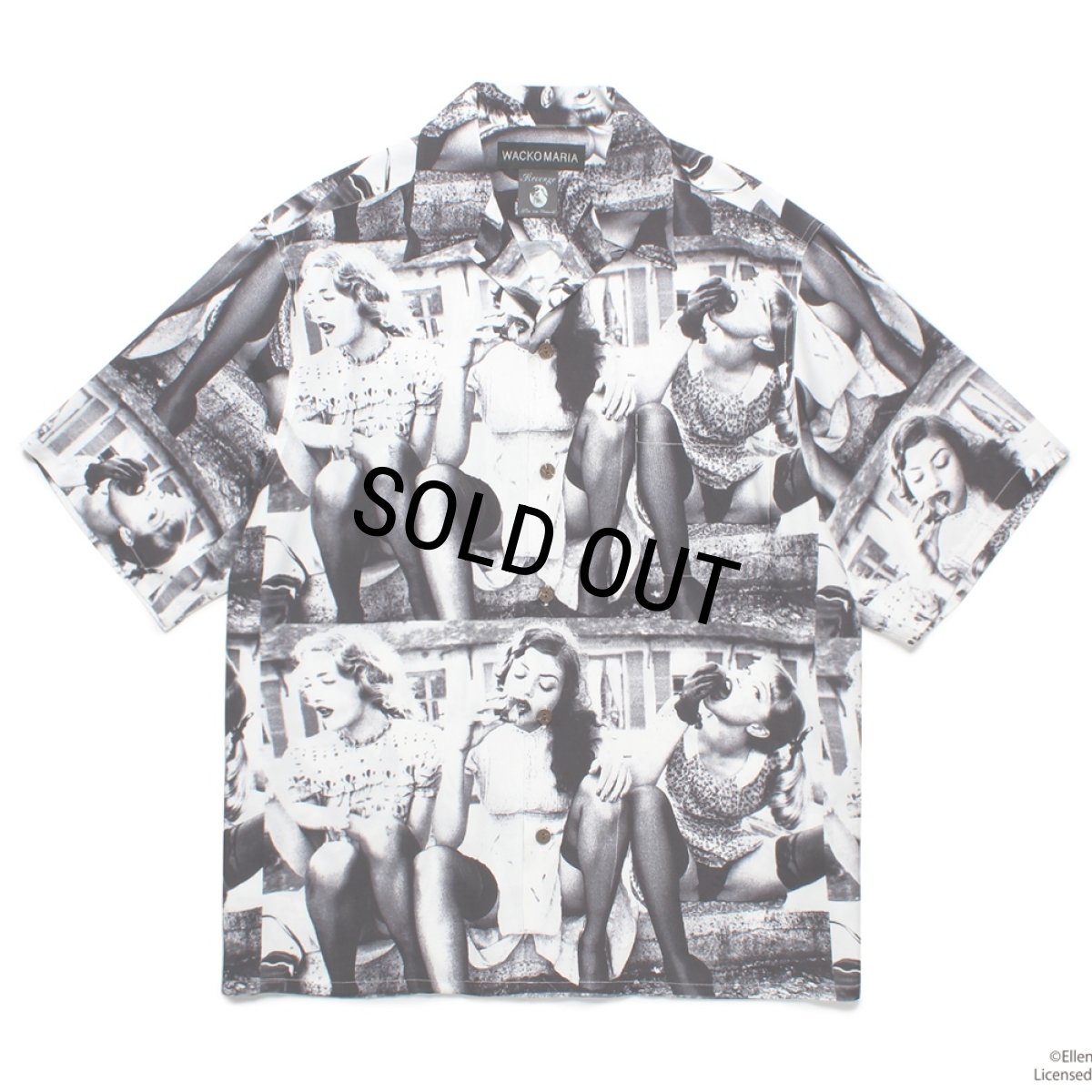 画像1: WACKO MARIA/ELLEN VON UNWERTH / HAWAIIAN SHIRT（WHITE）［ハワイアンシャツ-25春夏］ (1)