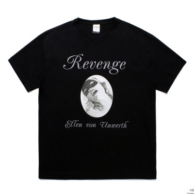 画像1: WACKO MARIA/ELLEN VON UNWERTH / WASHED HEAVY WEIGHT T-SHIRT（BLACK）［プリントT-25春夏］