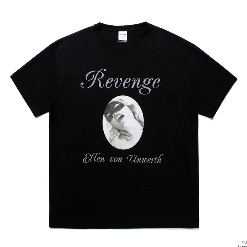 画像1: WACKO MARIA/ELLEN VON UNWERTH / WASHED HEAVY WEIGHT T-SHIRT（BLACK）［プリントT-25春夏］