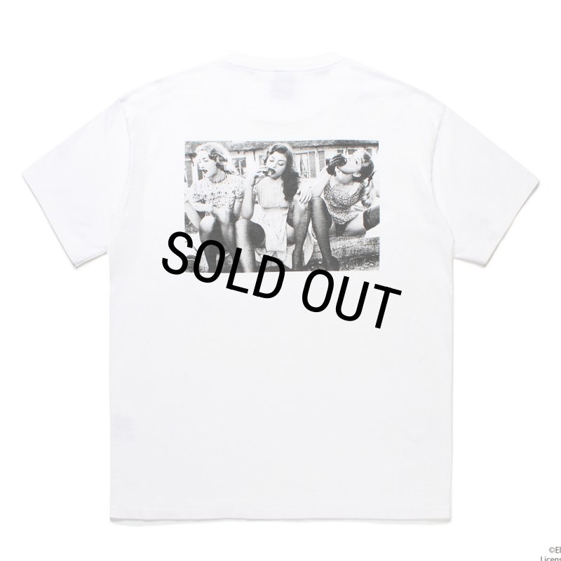 WACKO MARIA/ELLEN VON UNWERTH / WASHED HEAVY WEIGHT T-SHIRT（WHITE