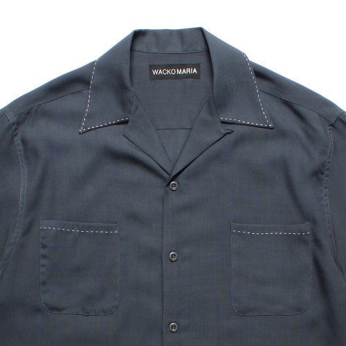 他の写真2: WACKO MARIA/50'S OPEN COLLAR SHIRT（NAVY）［ピンポイントステッチ50'Sオープンカラーシャツ-25春夏］