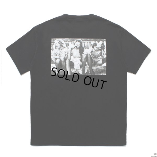 画像1: WACKO MARIA/ELLEN VON UNWERTH / WASHED HEAVY WEIGHT T-SHIRT（BLACK）［プリントT-25春夏］