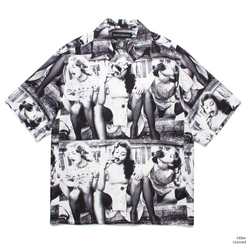 画像1: WACKO MARIA/ELLEN VON UNWERTH / HAWAIIAN SHIRT（WHITE）［ハワイアンシャツ-25春夏］