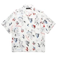 WACKO MARIA/HAWAIIAN SHIRT（WHITE）［ハワイアンシャツ-25春夏］