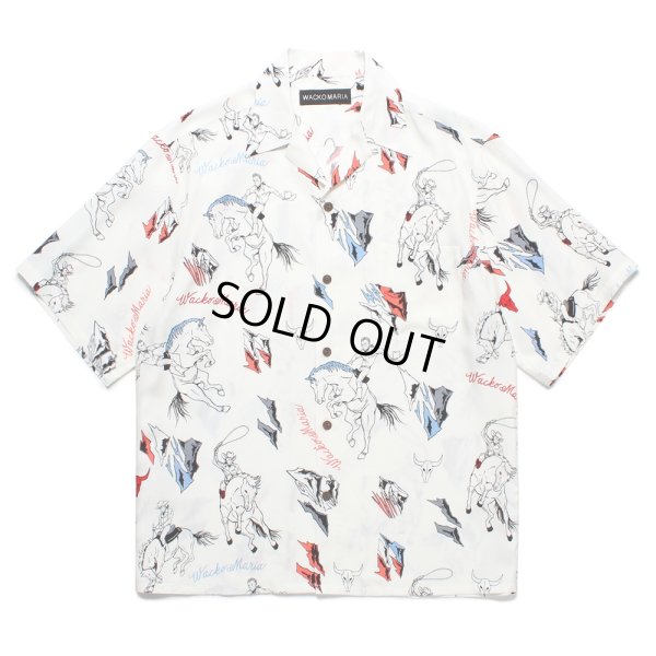 画像1: WACKO MARIA/HAWAIIAN SHIRT（WHITE）［ハワイアンシャツ-25春夏］