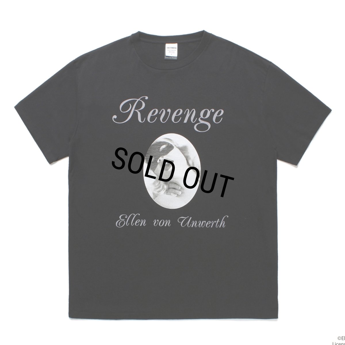 画像1: WACKO MARIA/ELLEN VON UNWERTH / WASHED HEAVY WEIGHT T-SHIRT（BLACK）［プリントT-25春夏］ (1)
