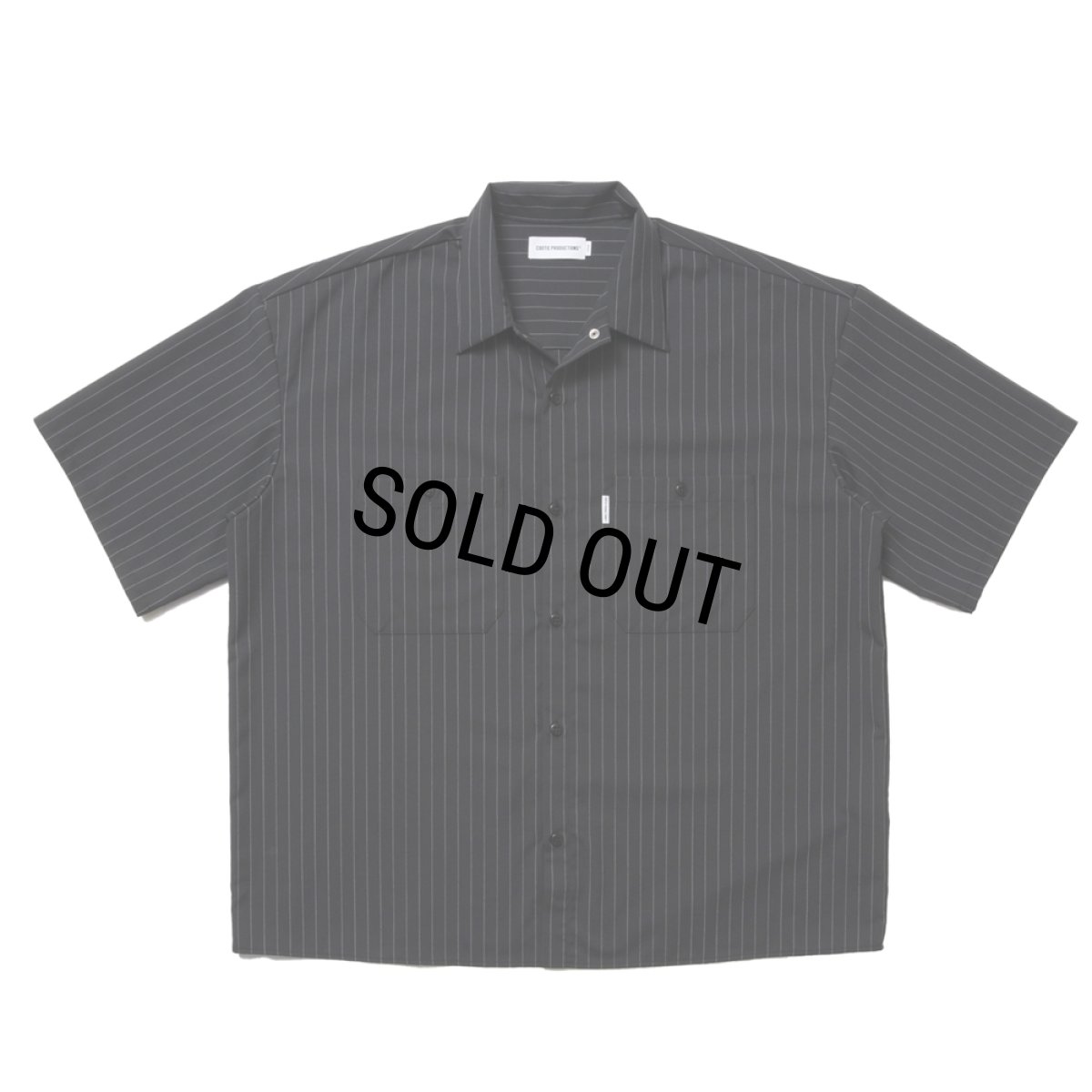 画像1: COOTIE PRODUCTIONS/T/W Work S/S Shirt（Stripe）［ワークシャツ-25春夏］ (1)