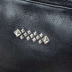画像4: CALEE/STUDS LEATHER SHOULDER BAG ＜INTERNAL FLEX FRAME TYPE＞（BLACK）［レザーショルダーバッグ-25春夏］ (4)