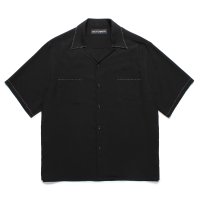 WACKO MARIA/50'S OPEN COLLAR SHIRT（BLACK）［ピンポイントステッチ50'Sオープンカラーシャツ-25春夏］