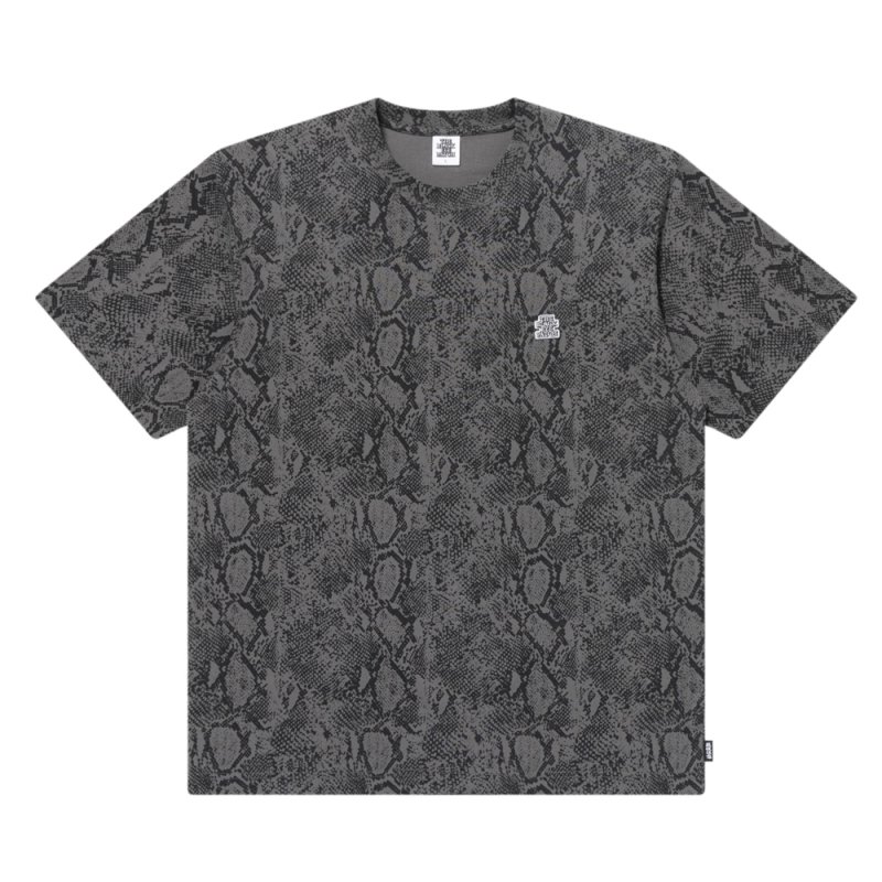 画像1: BlackEyePatch/SMALL OG PYTHON PATTERNED TEE（CHARCOAL）