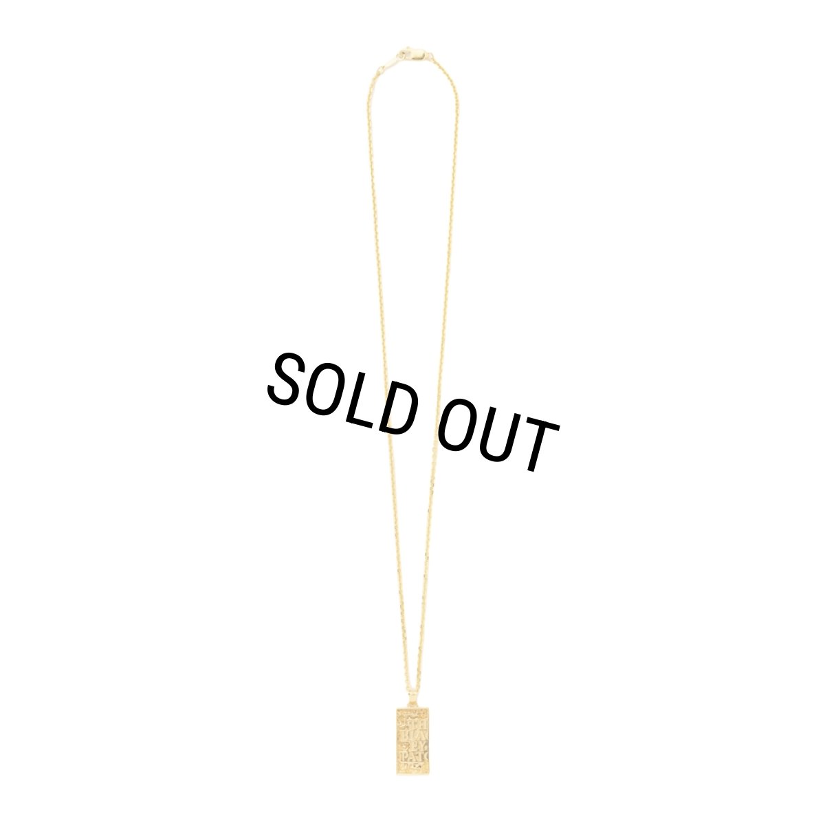 画像2: BlackEyePatch/HWC LABEL PENDANT NECKLACE（GOLD） (2)