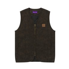 画像1: BlackEyePatch/PYTHON PATTERNED DUCK VEST(OLIVE) (1)