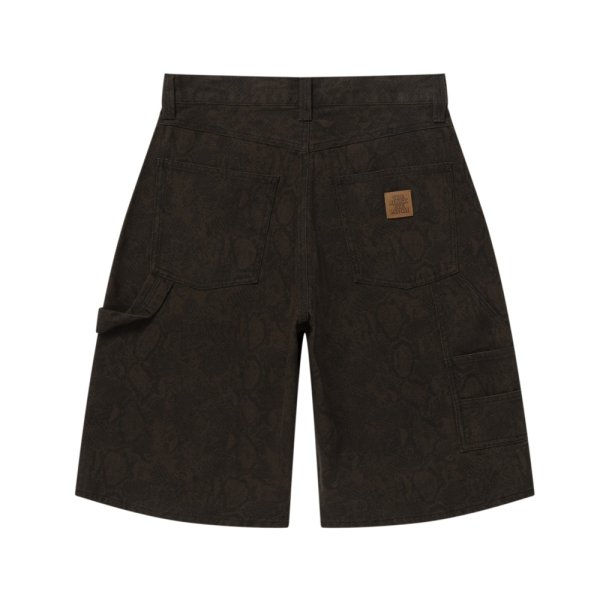 画像2: BlackEyePatch/PYTHON PATTERNED BAGGY DUCK SHORTS（OLIVE）
