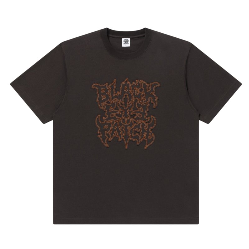 画像1: BlackEyePatch/TRAP METAL STITCHED LOGO TEE(DARK BROWN)