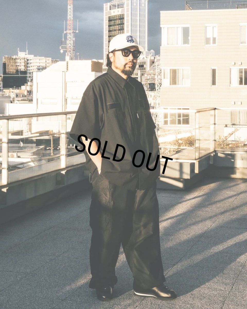 画像6: COOTIE PRODUCTIONS/Leno Cloth Error Fit Work S/S Shirt（Black）［エラーフィットワークシャツ-25春夏］ (6)