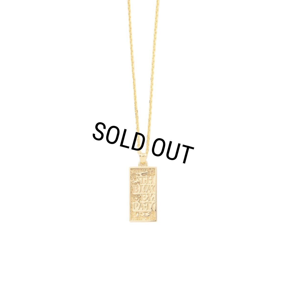 画像1: BlackEyePatch/HWC LABEL PENDANT NECKLACE（GOLD） (1)