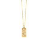 BlackEyePatch/HWC LABEL PENDANT NECKLACE（GOLD）