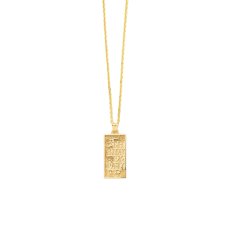 画像1: BlackEyePatch/HWC LABEL PENDANT NECKLACE（GOLD） (1)