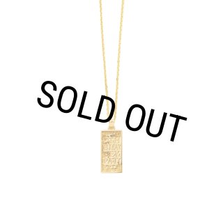 BlackEyePatch/HWC LABEL PENDANT NECKLACE（GOLD） - JONAS