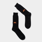 TIGHTBOOTH/WAFFLE SOCKS（Black）［ワッフルソックス-25春夏］
