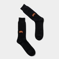 TIGHTBOOTH/WAFFLE SOCKS（Black）［ワッフルソックス-25春夏］