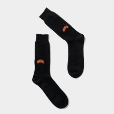 画像1: 【20％OFF】TIGHTBOOTH/WAFFLE SOCKS（Black）［ワッフルソックス-25春夏］ (1)